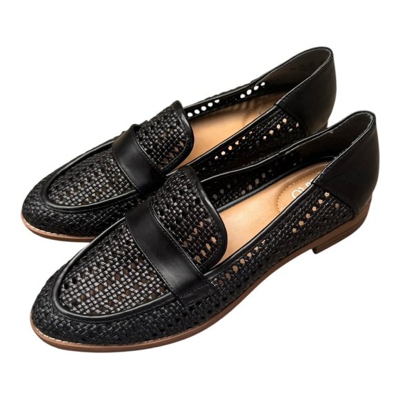 Franco Sarto Shoes - Franco Sarto Halton Penny Loafers Black Woven Loafers Size 8.5